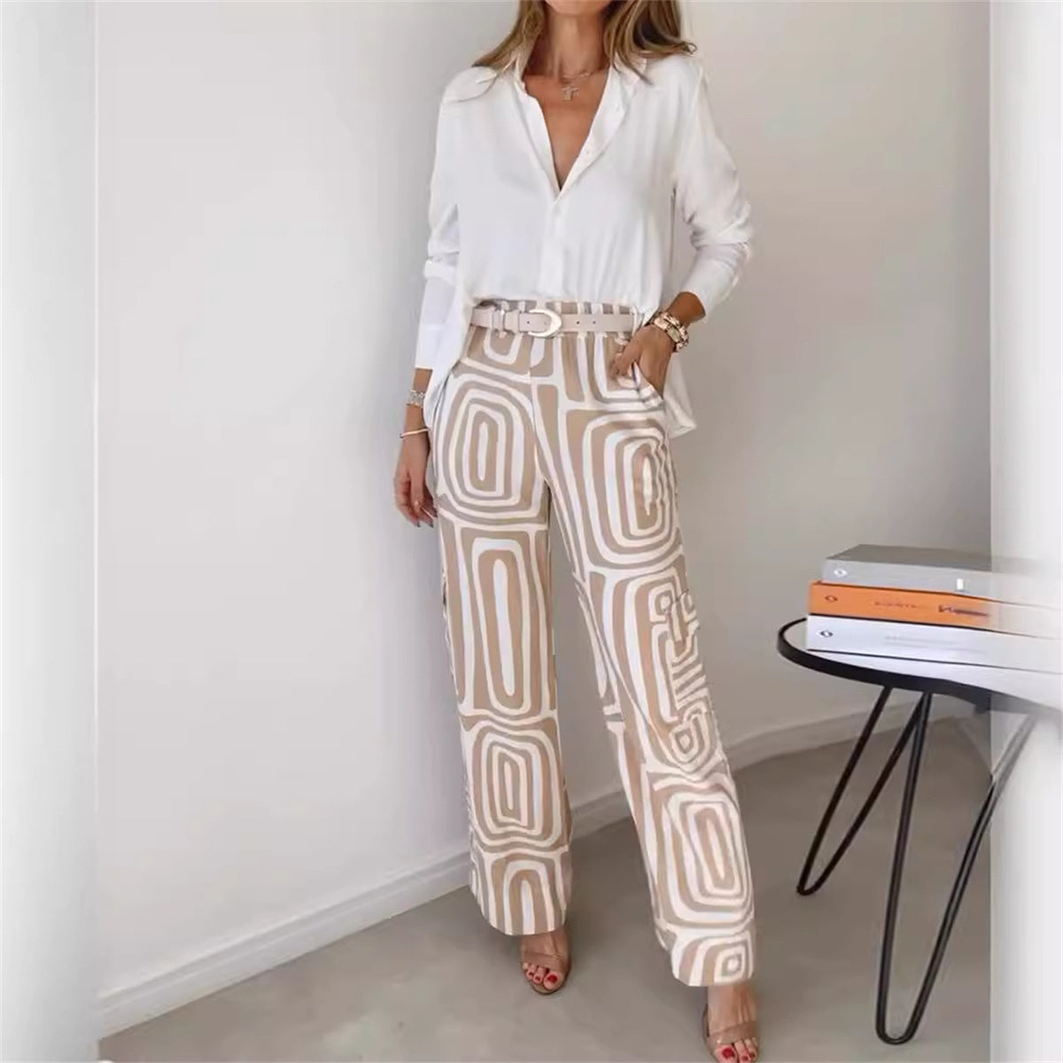 CELINE - ENSEMBLE 2 PIÈCES CHEMISE ET PANTALON