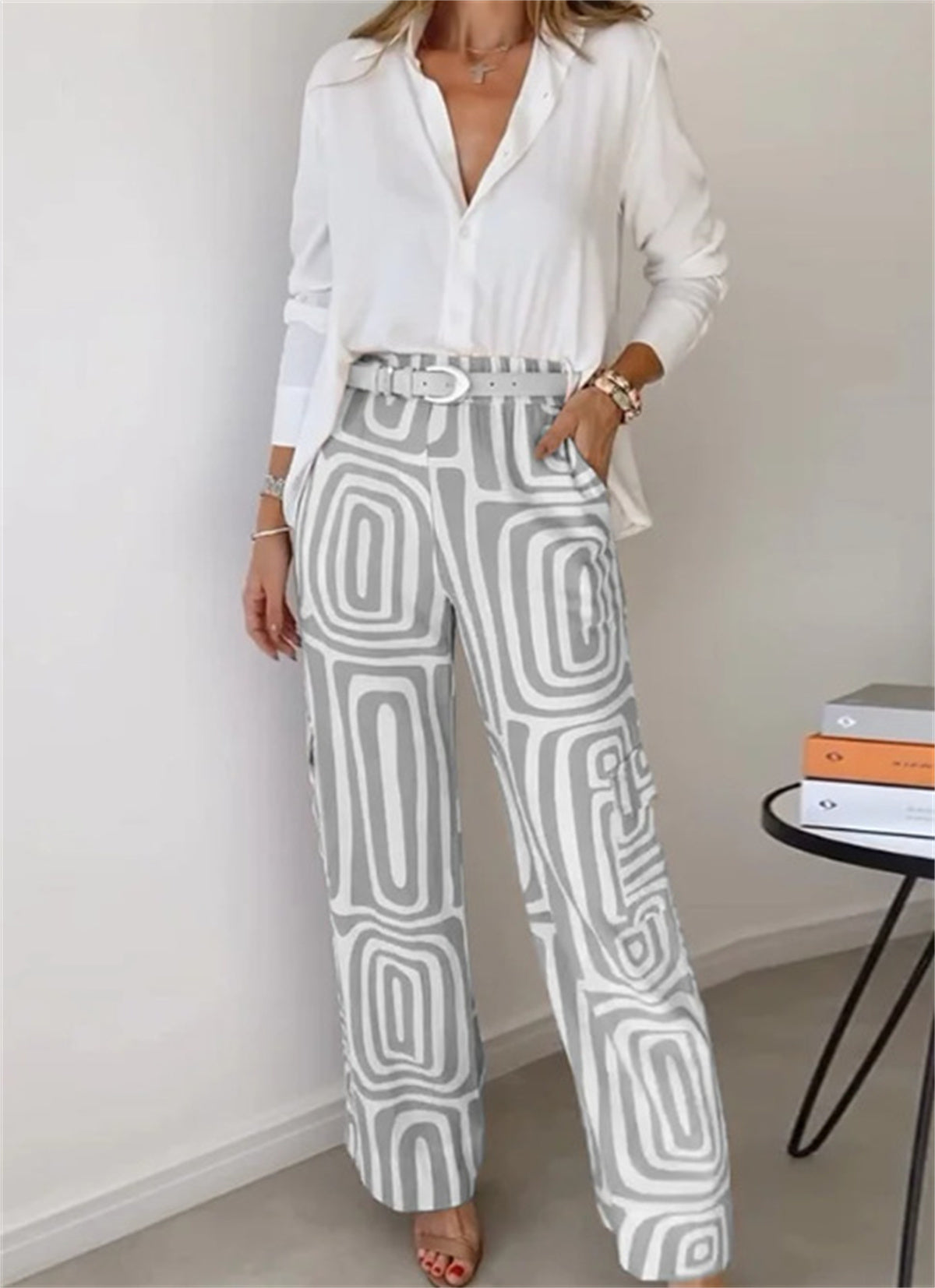CELINE - ENSEMBLE 2 PIÈCES CHEMISE ET PANTALON