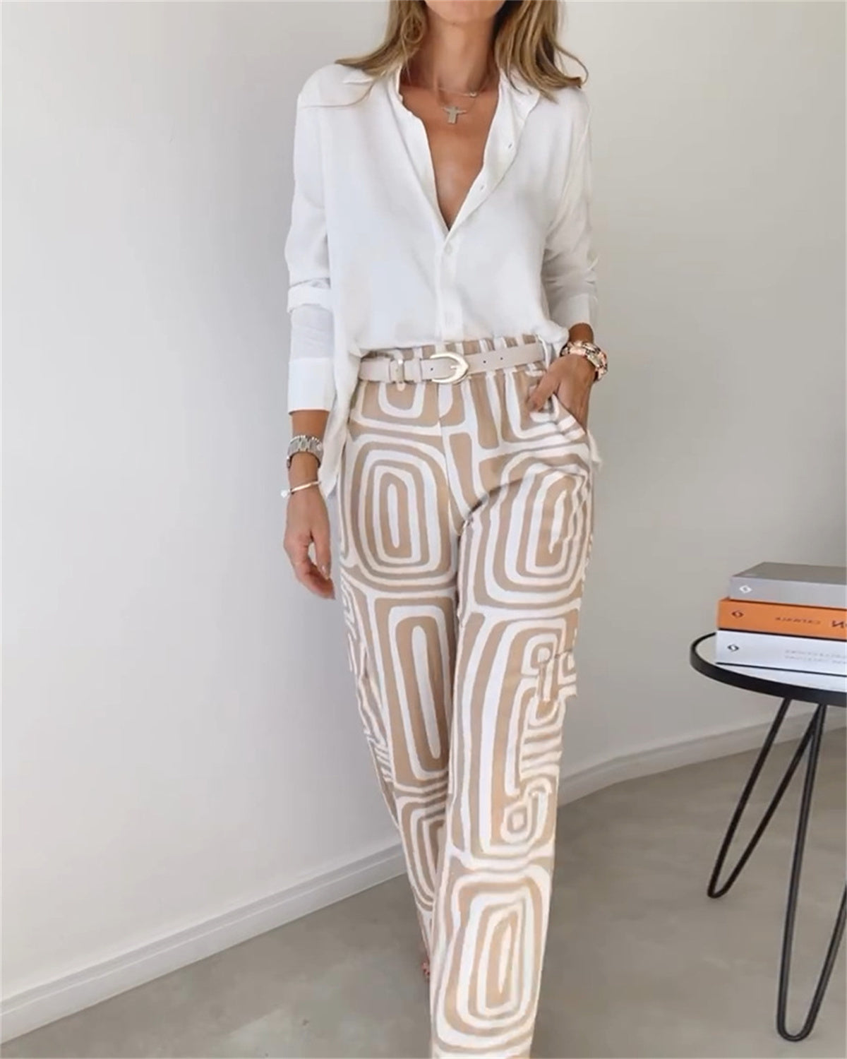 CELINE - ENSEMBLE 2 PIÈCES CHEMISE ET PANTALON