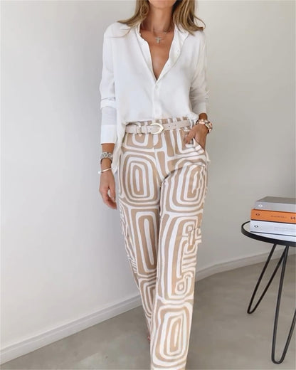 CELINE - ENSEMBLE 2 PIÈCES CHEMISE ET PANTALON